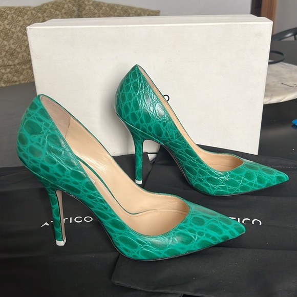 ATTICO green croc pumps - Picture 2 of 7